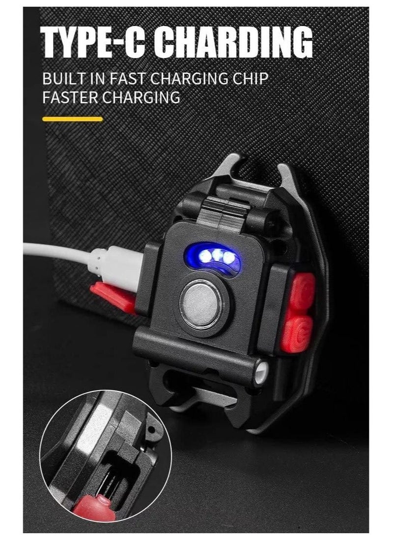 Generic - Mini LED Working Light Portable Keychain Flashlight Camping COB Lamp For Bottle Opener Strong Magnet Emergency Whistle Keychain Light - Image 1