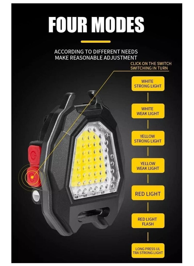 Generic - Mini LED Working Light Portable Keychain Flashlight Camping COB Lamp For Bottle Opener Strong Magnet Emergency Whistle Keychain Light - Image 1