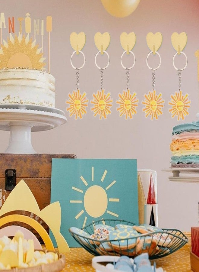 Serencatcher 12pcs Inspirational Sun Keychain Party Favors Emotional Support Gifts Sun Acrylic Keychains Employee Appreciation Gifts Bulk for Office Coworkers Employee Staff Family Members - Image 5