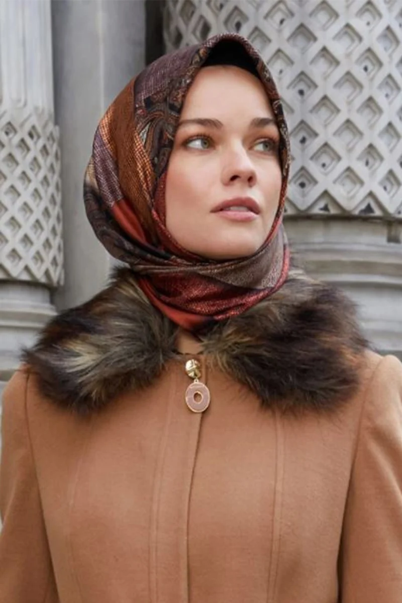Levidor New Season Trend Polyester 90X90 Twill Scarf Model Hijab Tulip Product