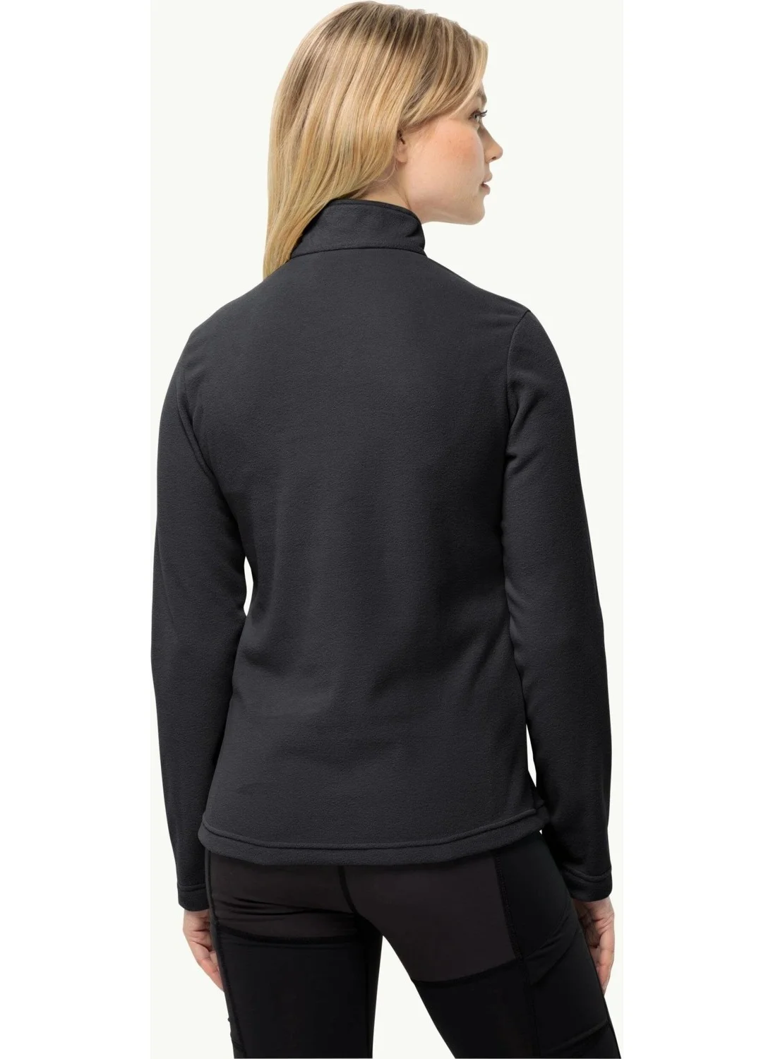 جاك ولفسكن Taunus HZ W Half Zip Women's Fleece 1709532-1000 Black