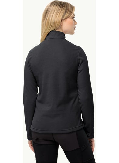 Jack Wolfskin Taunus HZ W Half Zip Women's Fleece 1709532-1000 Black  - Image 2