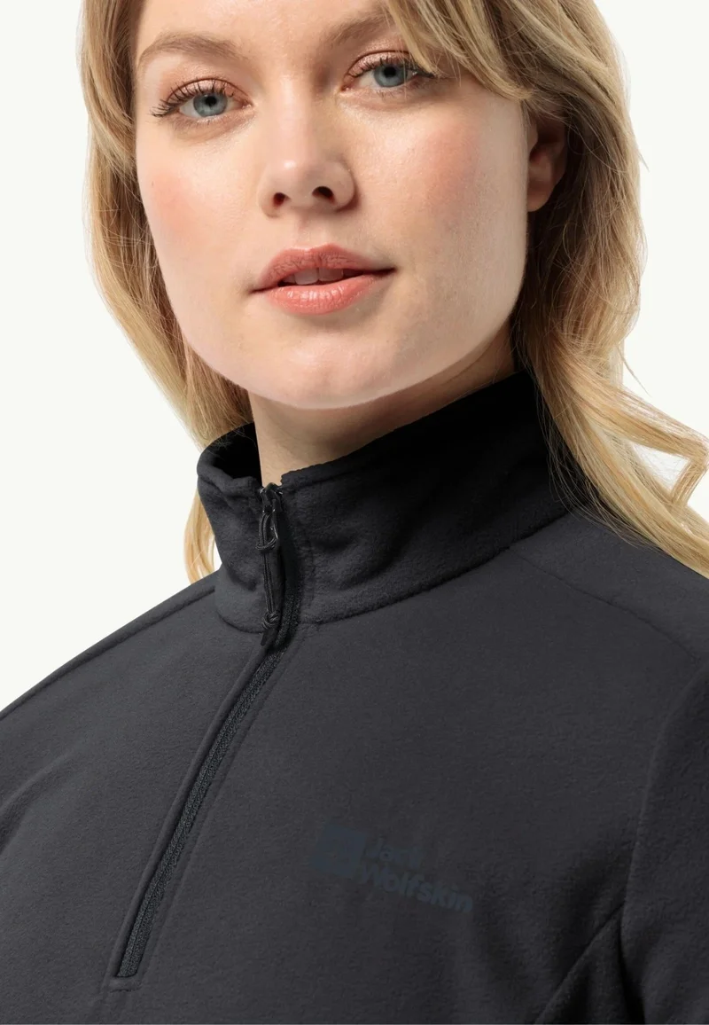Jack Wolfskin Taunus HZ W Half Zip Women's Fleece 1709532-1000 Black