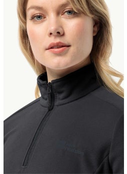 Jack Wolfskin Taunus HZ W Half Zip Women's Fleece 1709532-1000 Black  - Image 3