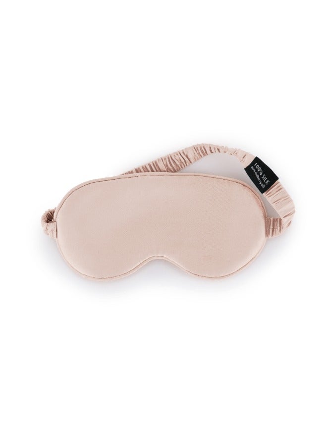 BRIGHTLY LABS Pure Mulberry Silk Eye Mask - The Ultimate Sleep Aid for a Full Night's Rest. Ultra-Soft, Elastic Strap, 22 Momme, Infused with Silver Ions, Standard Size in Soft Pink. - Image 3