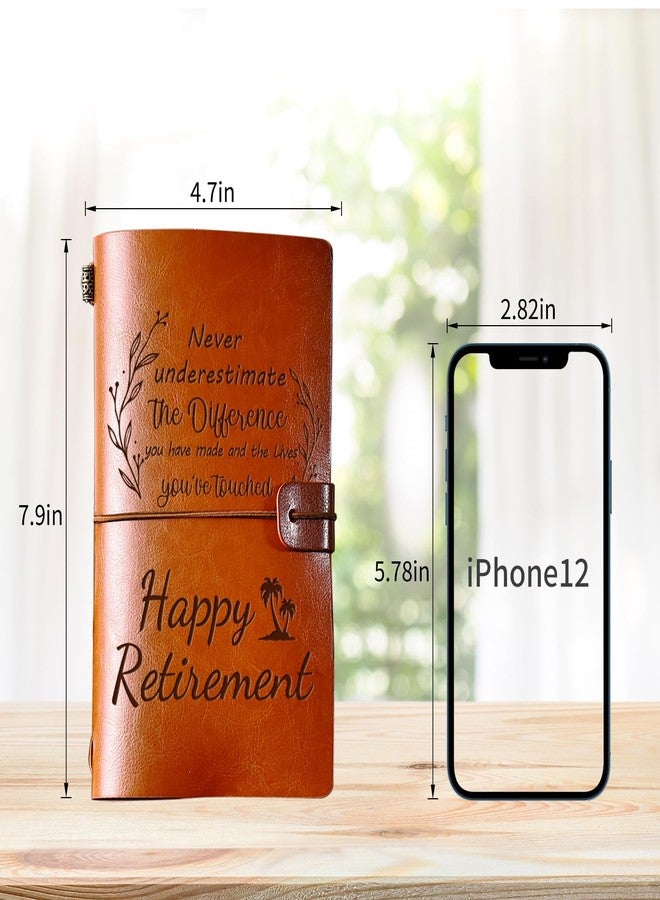 PRSTENLY Retirement Gifts for Women Men 2025- Retirement Gift for Woman Man 140 Page Leather Journal, Retired Going Away Goodbye Leaving Farewell Gifts for Coworkers Teacher Nurse Boss Pastor Doctors - Image 3