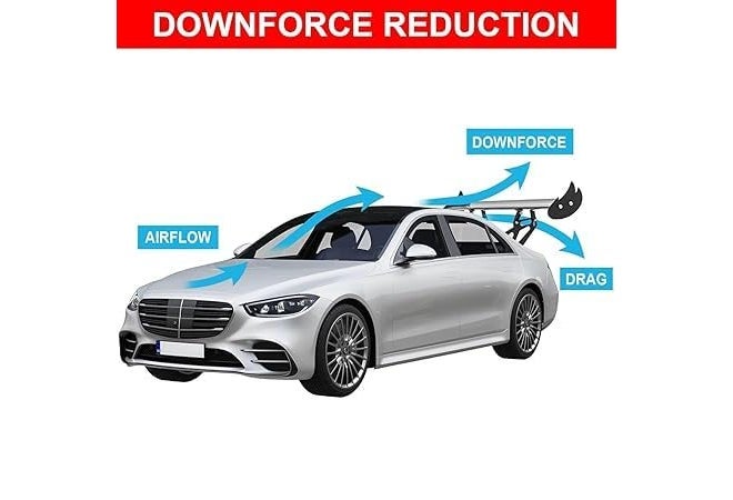 AUTO MT جناح خلفي للسيارة - أنواع مختلفة من الأجنحة والموزعات والزعنفة لتصميم هيكل السيارة ملحقات معدنية ABS (جناح GT، جناح اللهب GT) - Image 3