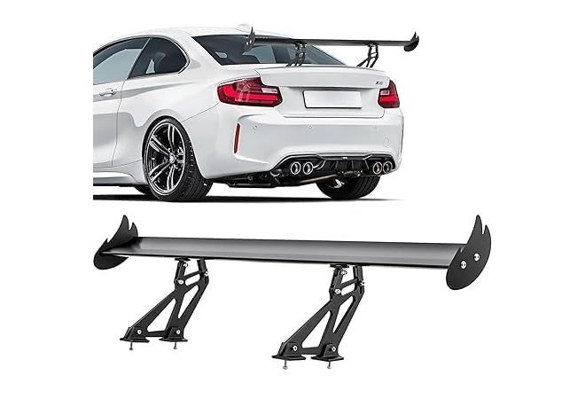 AUTO MT جناح خلفي للسيارة - أنواع مختلفة من الأجنحة والموزعات والزعنفة لتصميم هيكل السيارة ملحقات معدنية ABS (جناح GT، جناح اللهب GT) - Image 1