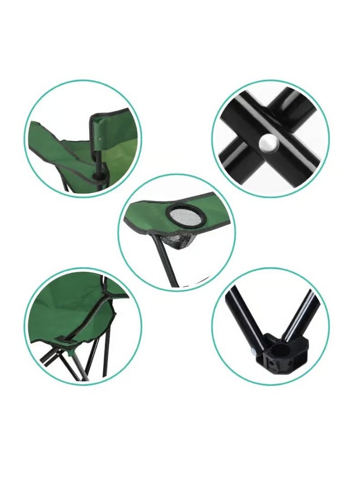 SMART HOME Camping chair set consisting of 6 folding chairs made of Oxford fabric and metal legs - comfortable, lightweight, and comes in a bag for easy portability | Picnic chair measuring 40 x 40 x 80 cm | Suitable for trips, camping, the beach, and outdoor activities - Image 5