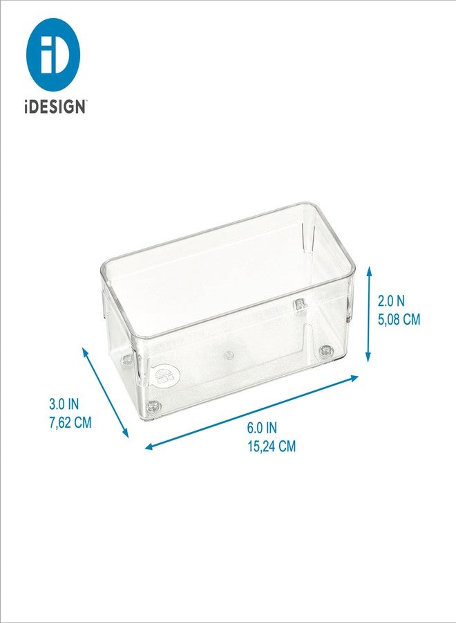 InterDesign iDesign Recycled Plastic Drawer Organizer Solution - 3" x 6" x 2", Clear Bin - Image 4