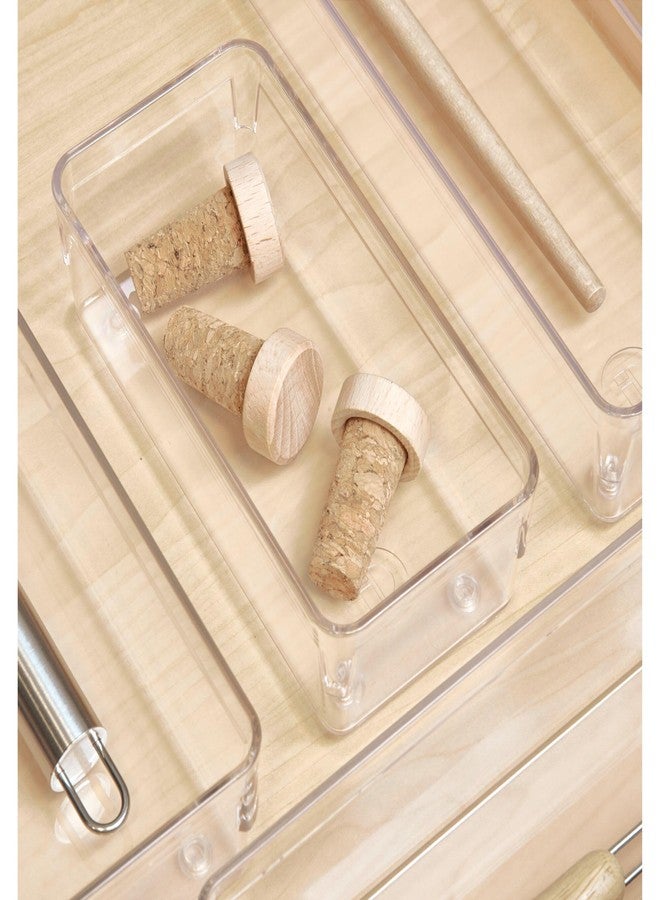 InterDesign iDesign Recycled Plastic Drawer Organizer Solution - 3" x 6" x 2", Clear Bin - Image 2