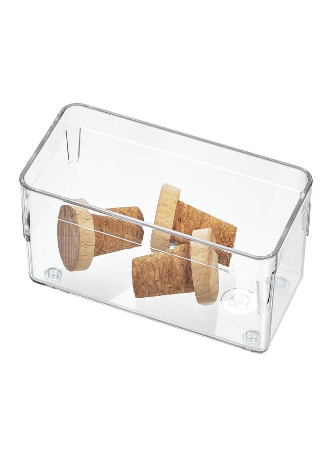 InterDesign iDesign Recycled Plastic Drawer Organizer Solution - 3" x 6" x 2", Clear Bin - Image 1