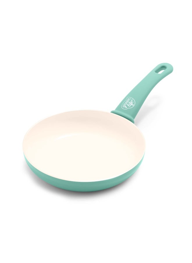 GreenLife 10 Inch Non-Stick Ceramic Fry Pan with Soft Grip 8 Inch Blue CW000521-002  - Image 1
