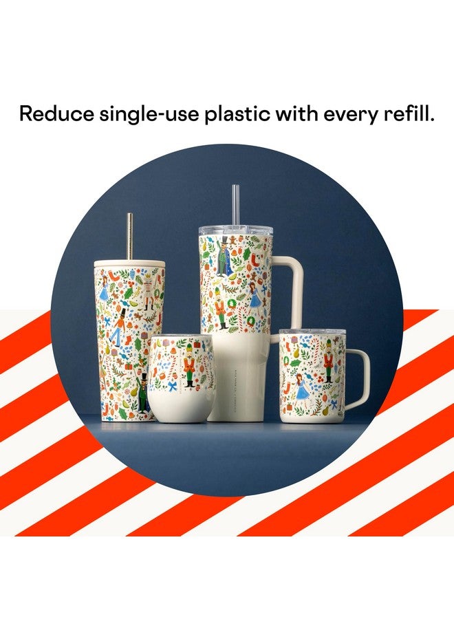 CORKCICLE إكس رايفل بيبر كو. كوب عازل حراري لراقصات الباليه مع مقبض وقشة، 40 أونصة - زجاجة ماء قابلة لإعادة الاستخدام تحافظ على المشروبات باردة لمدة 20 ساعة، وساخنة لمدة 9 ساعات - مناسبة لحامل الأكواب، مقاومة للتسرب - Image 5