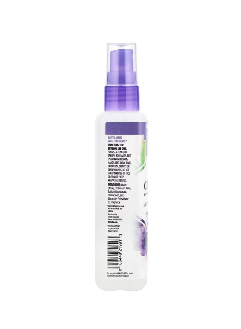 CRYSTAL Mineral-Enriched Deodorant Spray Lavender & White Tea 4 fl oz (118 ml) - Image 2
