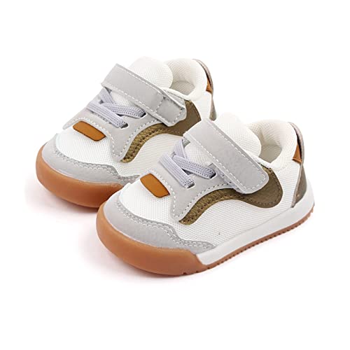 OAISNIT Baby Boy Girl Shoes Infant Non Slip Sneakers Breathable Lightweight Toddler First Walking Shoes 6 12 18 24 Months(18-24 Months, C-Gold) - Image 3