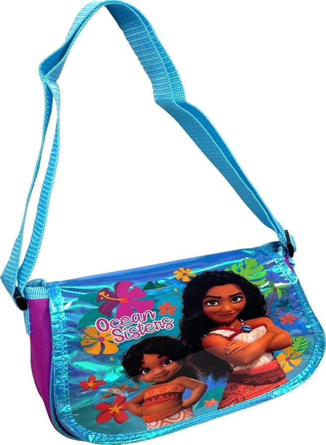 Ruz Moana Little Girl Flap Over Crossbody Purse Shoulder Bag (Moana-Ocean Sisters) - Image 3