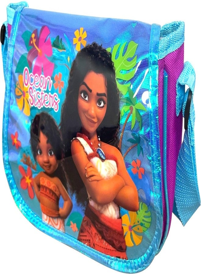 Ruz Moana Little Girl Flap Over Crossbody Purse Shoulder Bag (Moana-Ocean Sisters) - Image 1