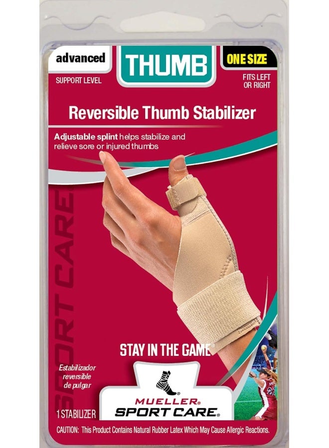 Mueller Reversible Thumb Stabilizer Brace | with Adjustable Metal Splint | Support for Sprain, Pain Relief & Stability, One Size Fits  (13–26 cm Wrist), Black - Image 3