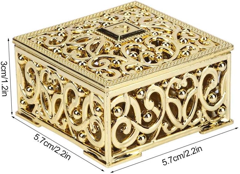 klarako 12pcs Wedding Party Favor Boxes, Hollow Candy Box Chocolate Cookie Gift Boxes for Wedding Bridal Shower Birthday(Gold) - Image 2
