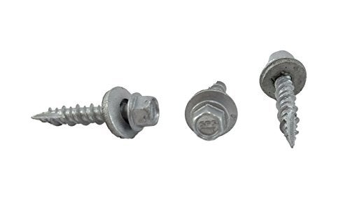 Chenango Supply #10 x 1 Hex Washer Head Metal Roof Screw *(Multiple Sizes in Listing)* Self Starting/self Tapping Metal to Wood, Sheet Metal Roofing, siding Screws with EPDM Washer Seal. 100 PCS (#10 x 1) - Image 4