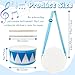 Xeehwb Kids Drum Set8 Inch Wooden Drum ToysEducational Baby Musical Toy with an Adjustable Strap and 2 DrumsticksSensory Musical Instrument Toys for ToddlerKidsBoys Girls - Image 4
