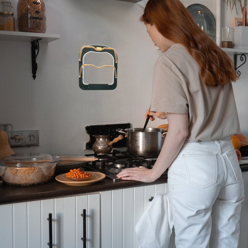 🍳 حامل أغطية الأواني بمساعدة مطبخ فعالة وتصميم فريد وسهولة الوصول - Image 4