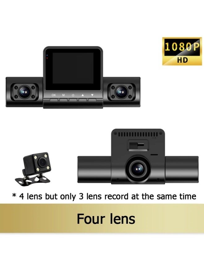 FPC - M80 Four-Channel Dash Cam Driving Recorder HD 1080P Front Inside Rear View Infrared Night Vision Car Charge Reversing Camera - Image 1