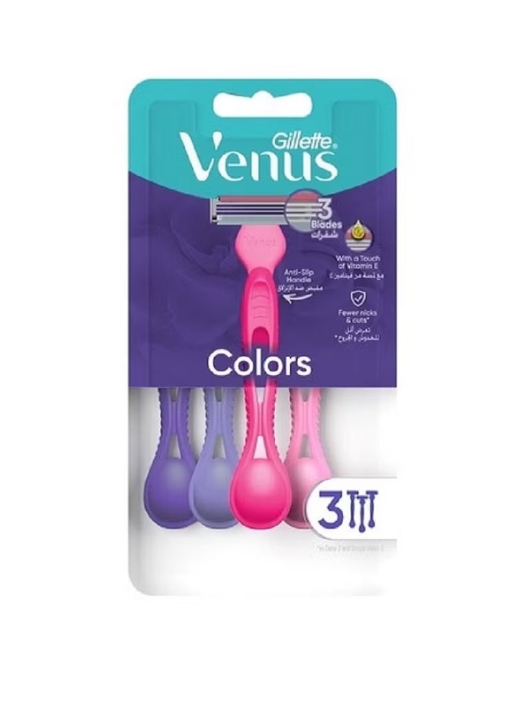 Venus Simply Venus 3 Plus Disposable Razor - 3 Pieces - Image 1