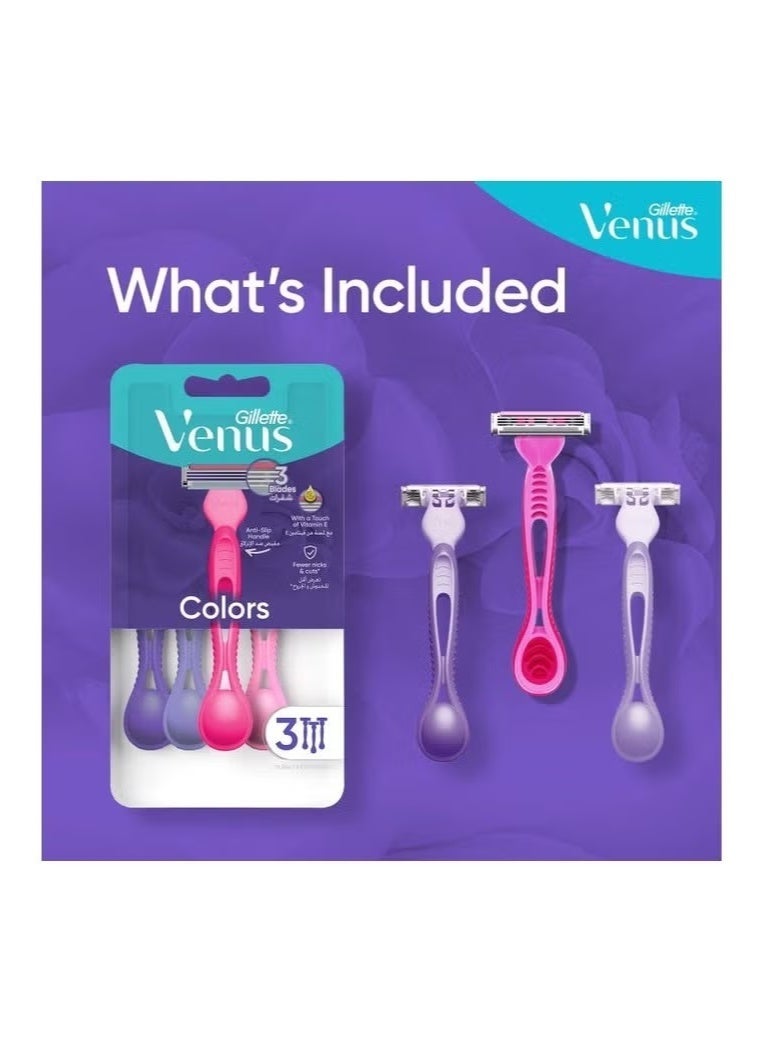 Venus Simply Venus 3 Plus Disposable Razor - 3 Pieces - Image 2