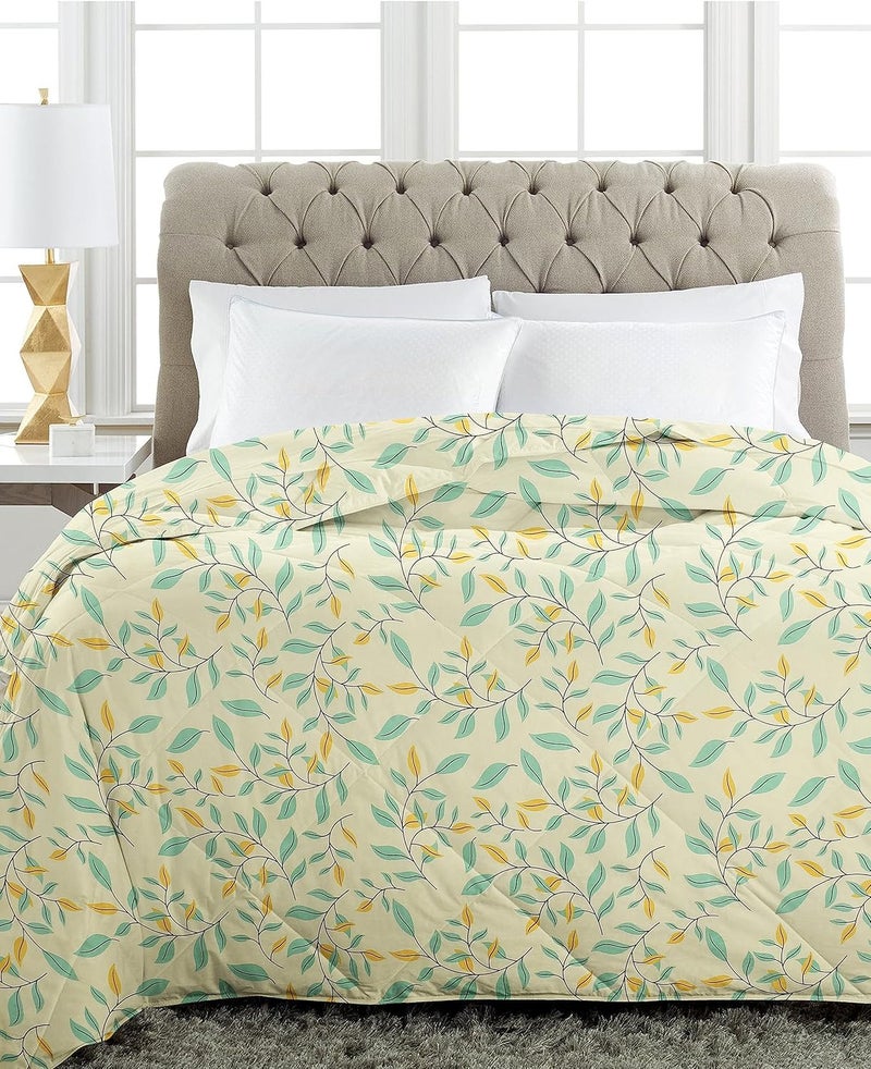 BSB HOME® 2nd Gen 220 GSM Microfiber Reversible AC Comforter/Blanket for Winter/Quilt/Duvets for King Size Double Bed (230X250 cm, Light Green & Beige) - Image 2