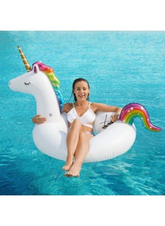 Jasonwell Inflatable Unicorn Flamingo Pool Floats Jasonwell 2 Pack Pool Floaties Inflatables Rafts For Swimming Pool Tubes For Floating Lake Beach Floaty Swim Rings Pool Party Toys For Adults Kids  - Image 3