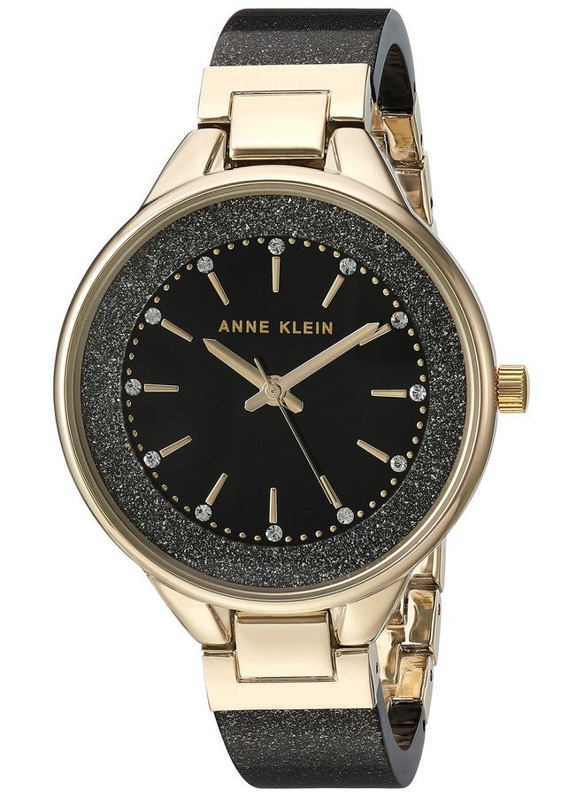 Anne Klein Women's Premium Crystal Accented Resin Bangle Watch - Image 1