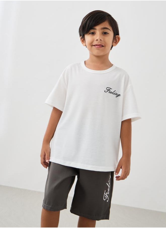 Styli Styli Short Sleeve T-Shirt with Zipped Jacket and Shorts Set  - Image 3