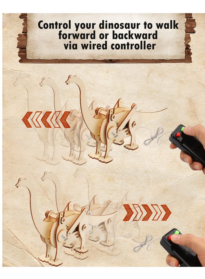 KASTWAVE 4 Pack Dinosaur Toys for Kids 8-12, STEM Kits, Boys Toys Age 8-10, 3D Wooden Puzzle Robotic Model, Educational Science Building Projects Crafts, Gifts for Boys Girls 8 9 10 11 12 Years Old - Image 3