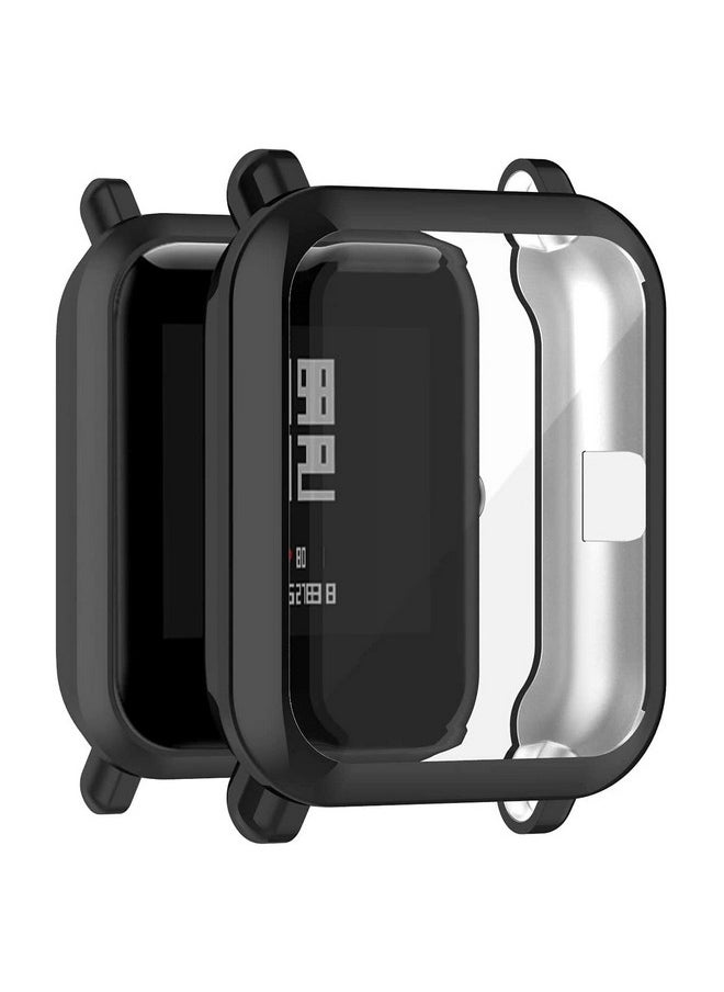 Sounce Soft TPU Front Protection Case Cover for Amazfit GTS 2 Mini/BIP U/Bip U Pro/BIP Lite/Bip S/Bip S Lite Smart Watch (Flexible | Silicone) - Black
