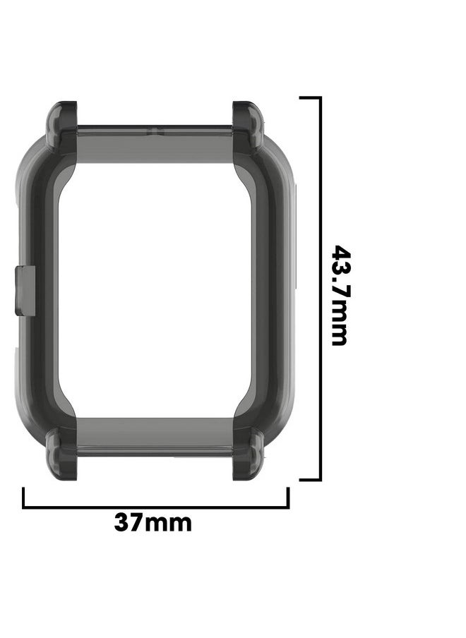 Sounce Soft TPU Front Protection Case Cover for Amazfit GTS 2 Mini/BIP U/Bip U Pro/BIP Lite/Bip S/Bip S Lite Smart Watch (Flexible | Silicone) - Black