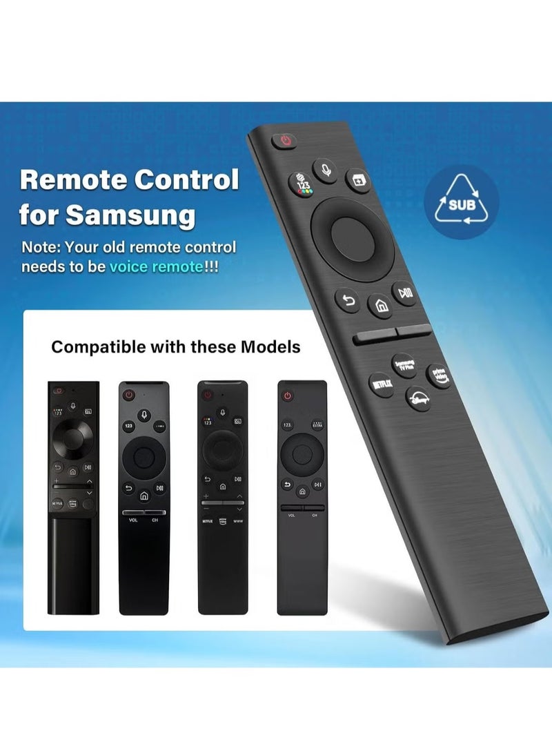 ELTRAZONE BN59-01385A Solar Voice Remote Control for Samsung TV – Universal Rechargeable Remote with USB-C and Solar Charging, 4 Shortcut Buttons, Ergonomic Design, Compatible with 2021-2022 Samsung Neo QLED, LED, and Smart 4K Ultra HD TVs - Image 2