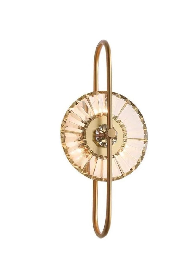 عام مصابيح حائط من الكريستال بتصميم حديث بسيط من نورديك، تركيبات إضاءة جدارية إبداعية، مصباح ذهبي بجانب السرير، مصباح حائط لغرفة النوم وغرفة المعيشة والممر فوق المرآة - Image 1