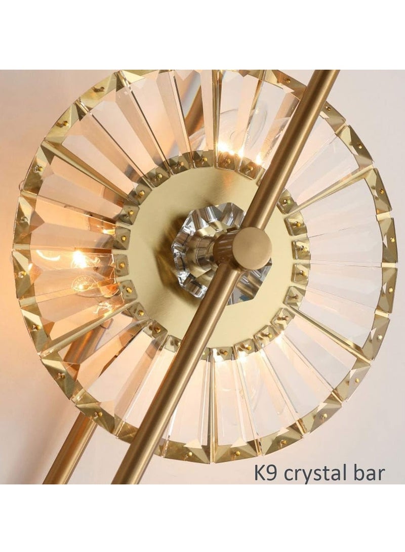 عام مصابيح حائط من الكريستال بتصميم حديث بسيط من نورديك، تركيبات إضاءة جدارية إبداعية، مصباح ذهبي بجانب السرير، مصباح حائط لغرفة النوم وغرفة المعيشة والممر فوق المرآة - Image 5