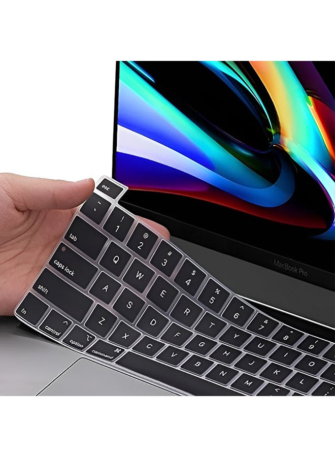 O Ozone Premium Ultra Thin Keyboard Cover for MacBook Air 13 inch 2021 2020 Model A2179 A2337 M1 Chip, Soft Silicone Skin Cover [US Layout] -Black  - Image 4