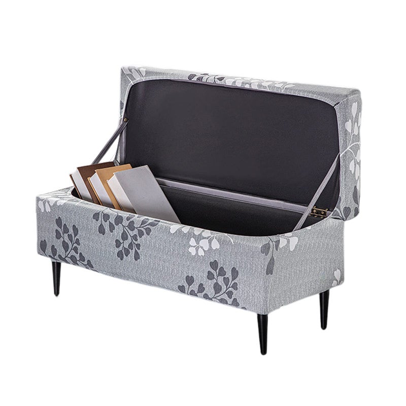 FUANGUI Ottoman Cover Stretch Storage Ottoman Bench Slipcover Printed Folding Storage Bench Ottoman Cover Footrest Stool Slipcover Footstool Protector Cover with Elastic Bottom, Large - Image 1