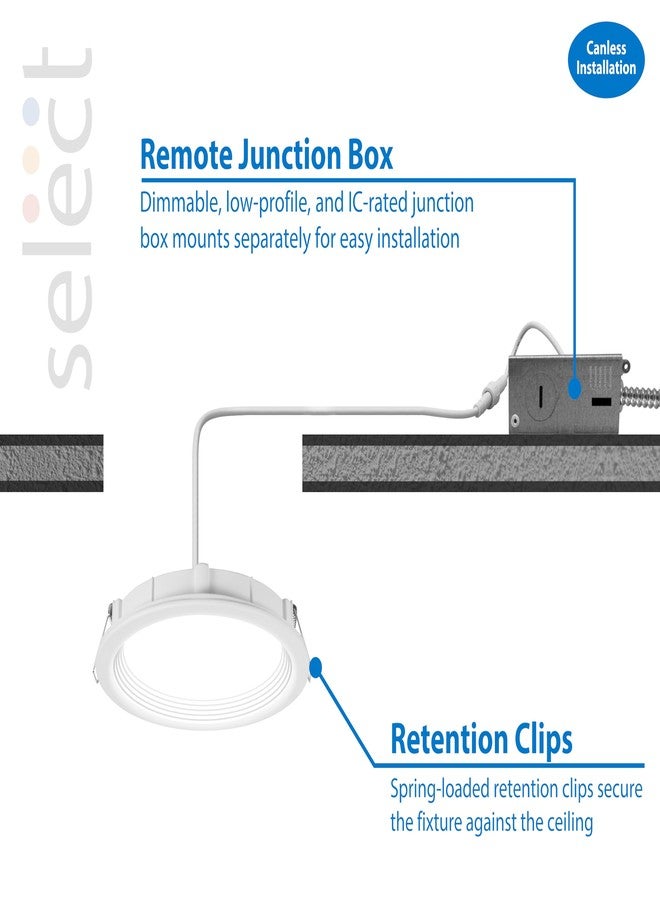 Nicor RELSR 6 in. Round Selectable Regressed LED Remodel Downlight (REL61120SRRWH) - Image 4