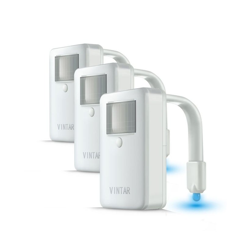 VINTAR 3 Packs 16 Color Motion Sensor LED Toilet Night LightToilet Bowl LightsCool Gadgets5 Stage Dimmer Light Detection - Image 2
