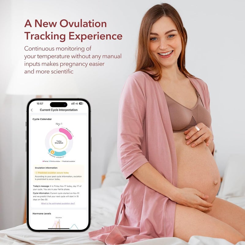 femometer Ring for Fertility and Ovulation Tracking  Size First Sizing Kit  App AutoSync  Period  BBT Tracker  Sleep Analysis for Women  Rechargeable  Waterproof Size9 - Image 5
