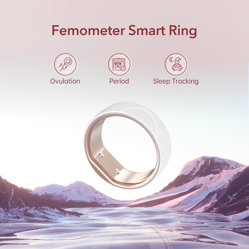 femometer Ring for Fertility and Ovulation Tracking  Size First Sizing Kit  App AutoSync  Period  BBT Tracker  Sleep Analysis for Women  Rechargeable  Waterproof Size9 - Image 4