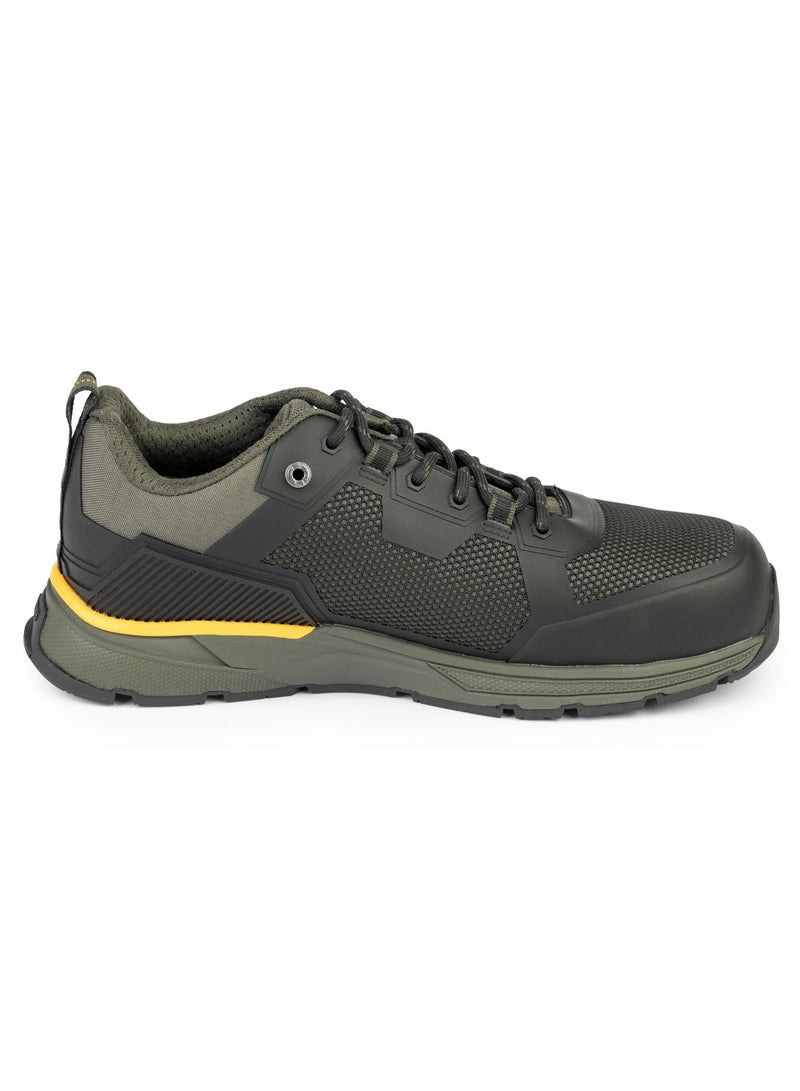 JCB Lace-Up Safety Sneaker – Alloy Toe, Waterproof, Puncture Resistant, Anti-Static, Oil & Slip Resistant | JCB-0014C – Black/Olive - Image 4