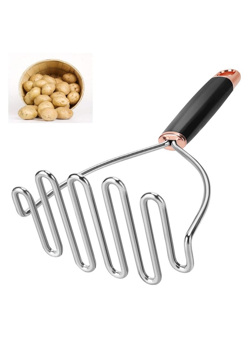 NIBEMINENT Potato Press Stainless Steel Masher, Avocado Kitchen Tool - Image 1