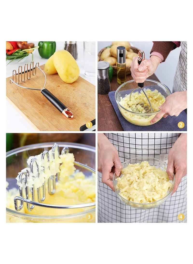 NIBEMINENT Potato Press Stainless Steel Masher, Avocado Kitchen Tool - Image 4