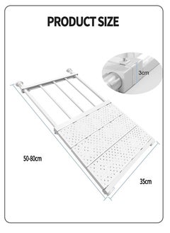 Beirui Adjustable Closet Organizer, Closet Divider, Storage Shelf, Wall Mounted Kitchen Shelf Closet Decorative Shelves, Expandable Rod Closet System, Space Saving Tier Separator Divider  - Image 3